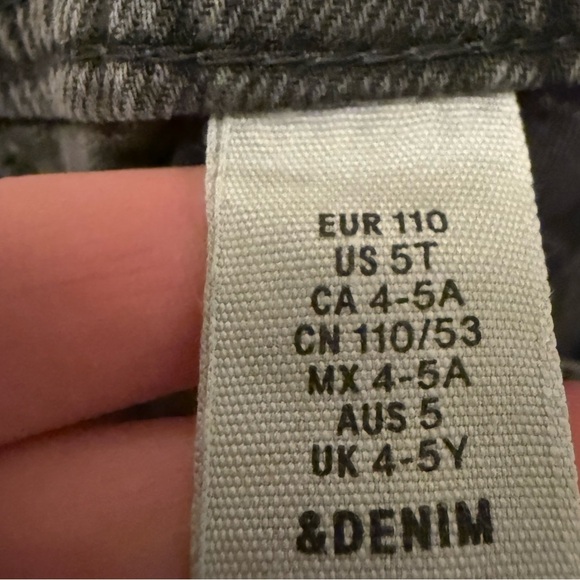 Kids Girls Charcoal Gray H&M Overalls Size 5T - Picture 3 of 4